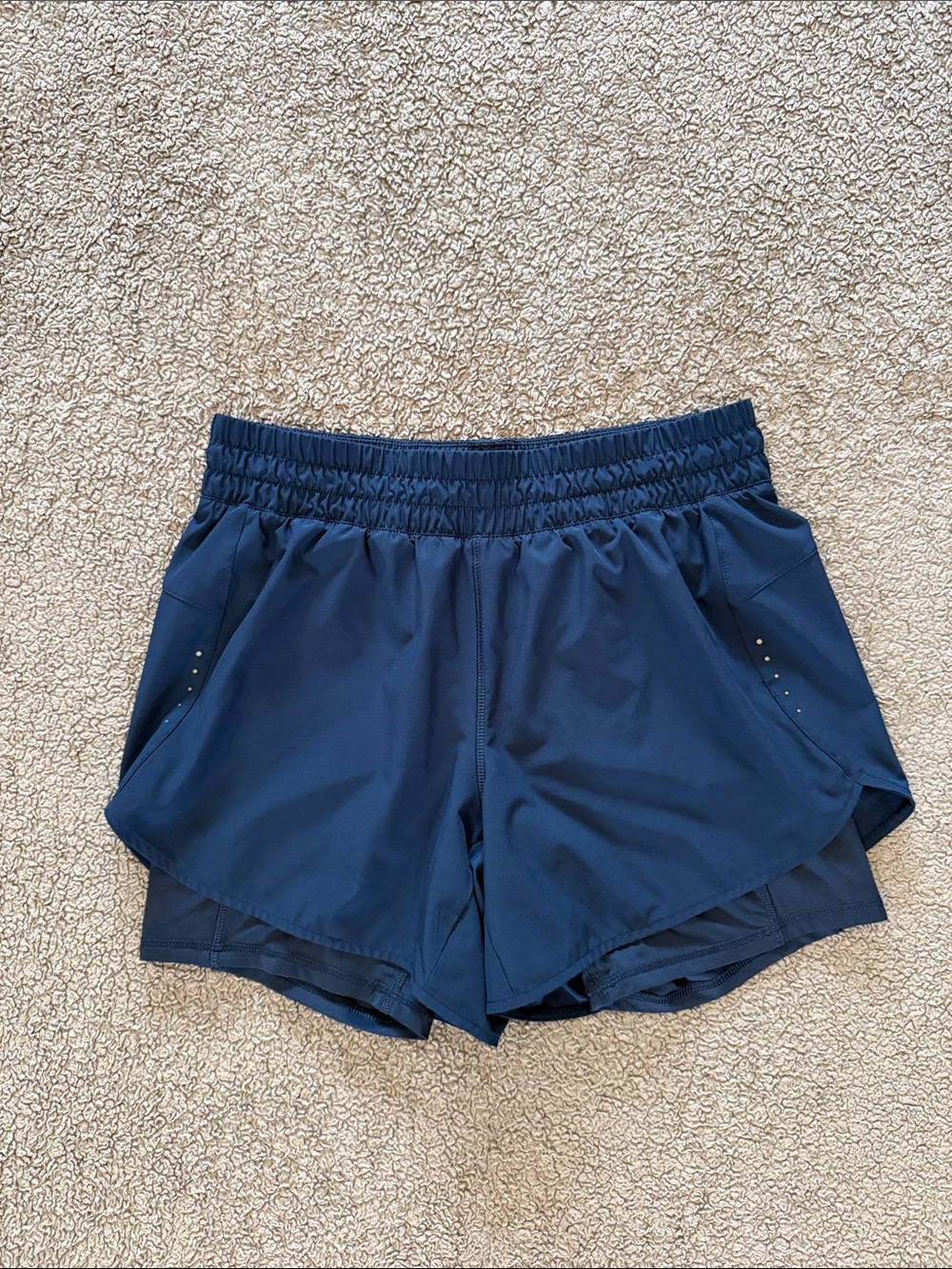 Avia Navy Women's Athletic Layered Running Shorts
